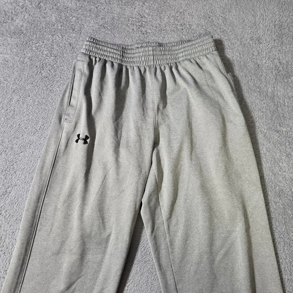 Under Armour Mens Medium Sweatpants Gray Relaxed Fit Straight Leg Joggers Active